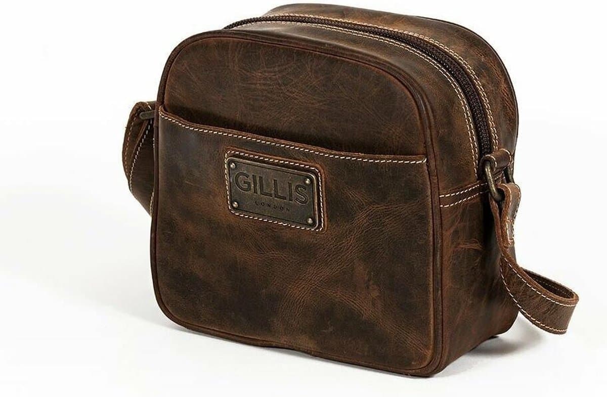 Gillis London 7725#G cameratassen en rugzakken Schoudertas Bruin