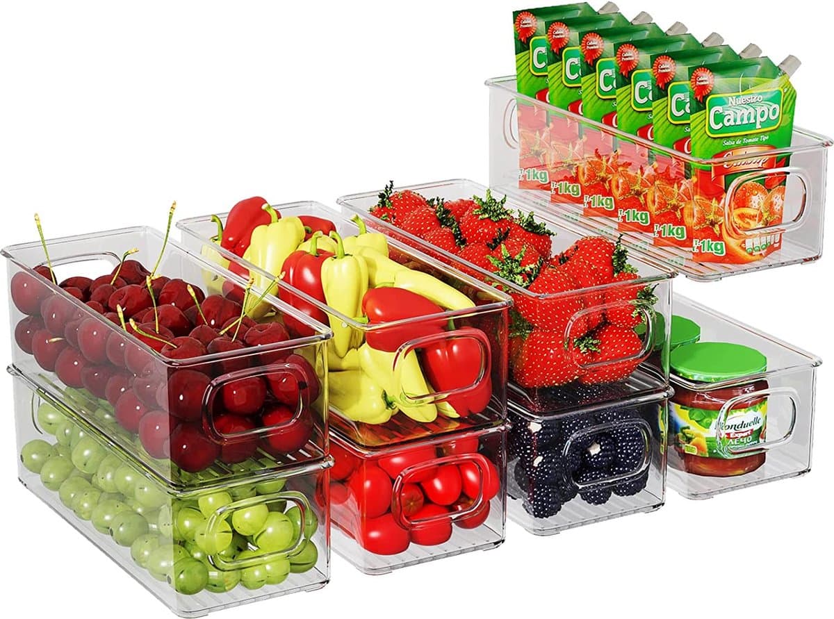 Voorraaddozen Set -Voorraadpotten -Vershouddoos set, Koelkast Organizer-Koelkast,  Keuken, Kasten