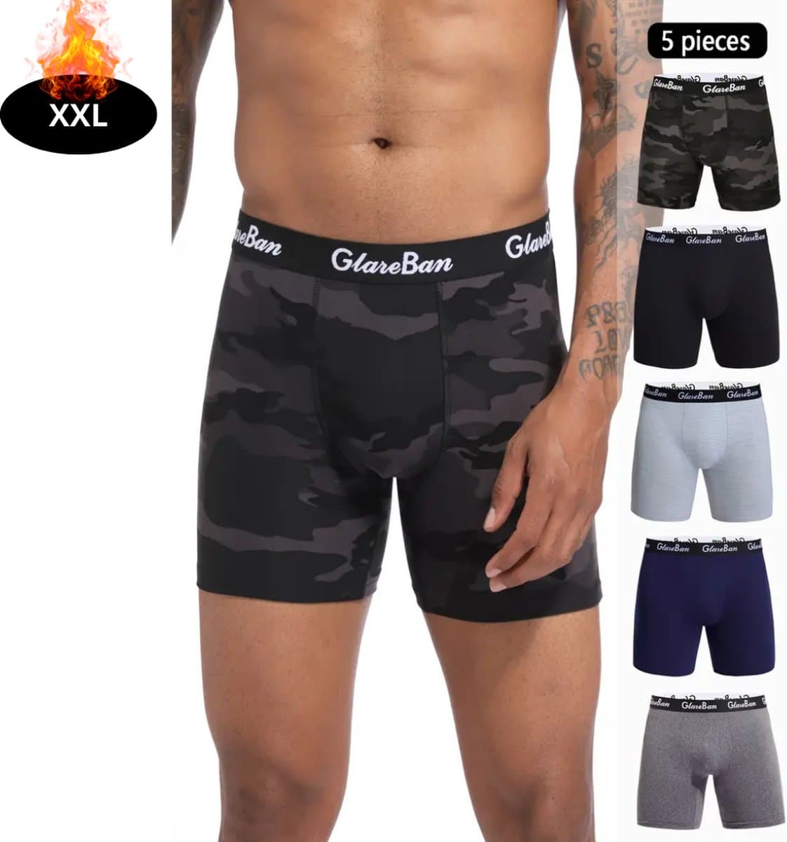 Nivard Onderbroeken Heren - Boxershort - Ondergoed - Boxer - Underwear - Mannen - 5 Pack - Gemengd - XXL
