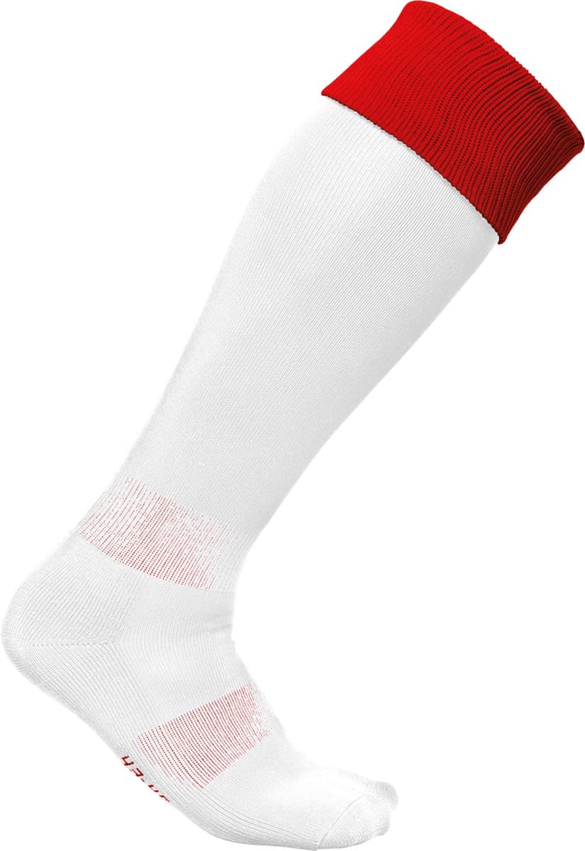PROACT® Tweekleurige sportsokken PA0300 - White / Sporty Red - 31/34 EU