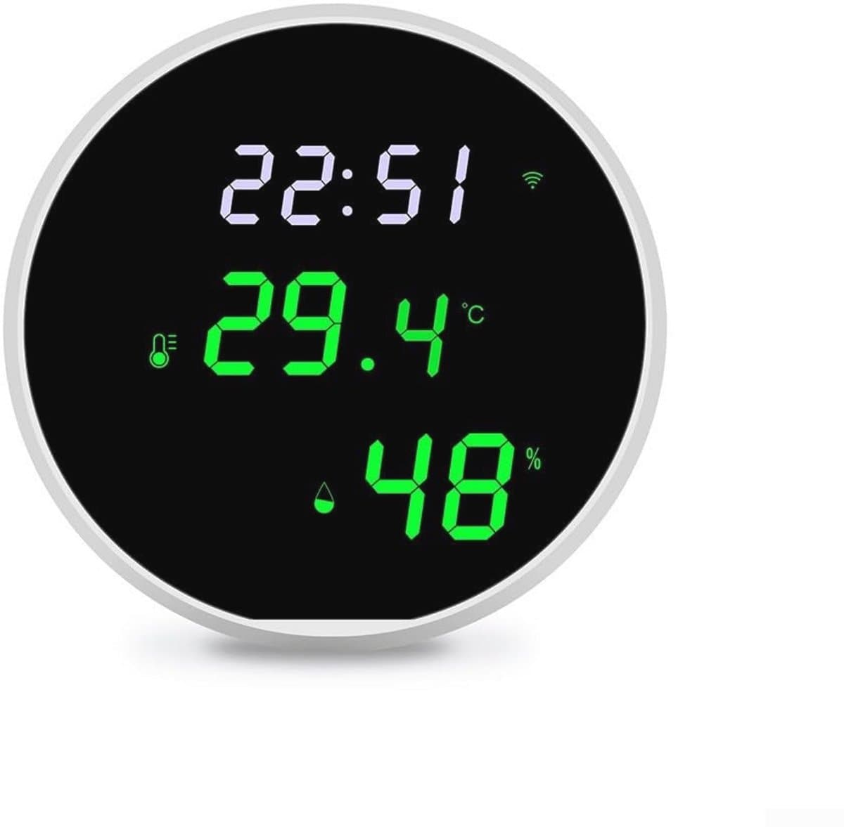 Slimme WiFi Temperatuur- en Vochtigheidsmonitor met LCD-display voor Thuisgebruik