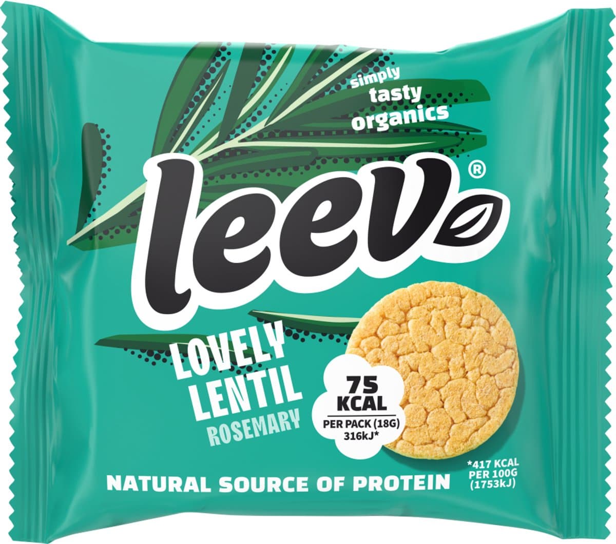 Leev Organic Rozemarijn Linzen Wafels - 54 g