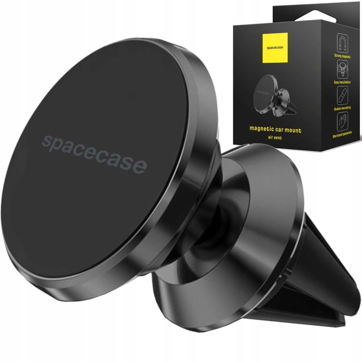 Spacecase Magnetische Autohouder Voor Ventilatie Zwart Sc02