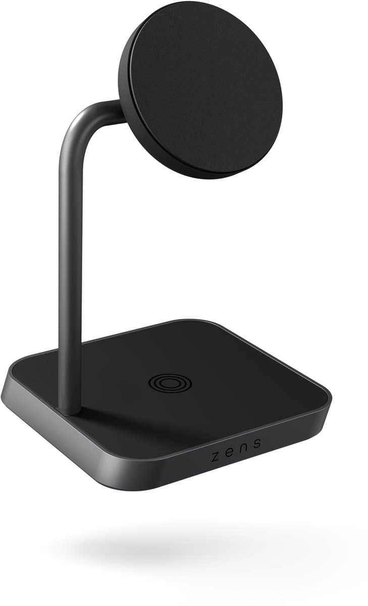 Zens Office Charger 2 draadloze lader 3× Qi 15 W Apple Watch iPhone 12 t/m 17 Zwart
