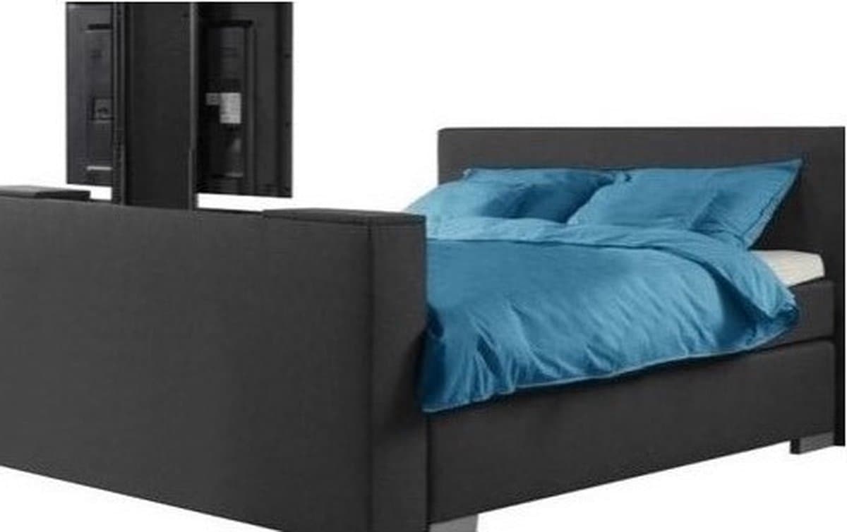 Boxspring Amsterdam Elektrische verstelbaar Met voetbord tv lift 160x210