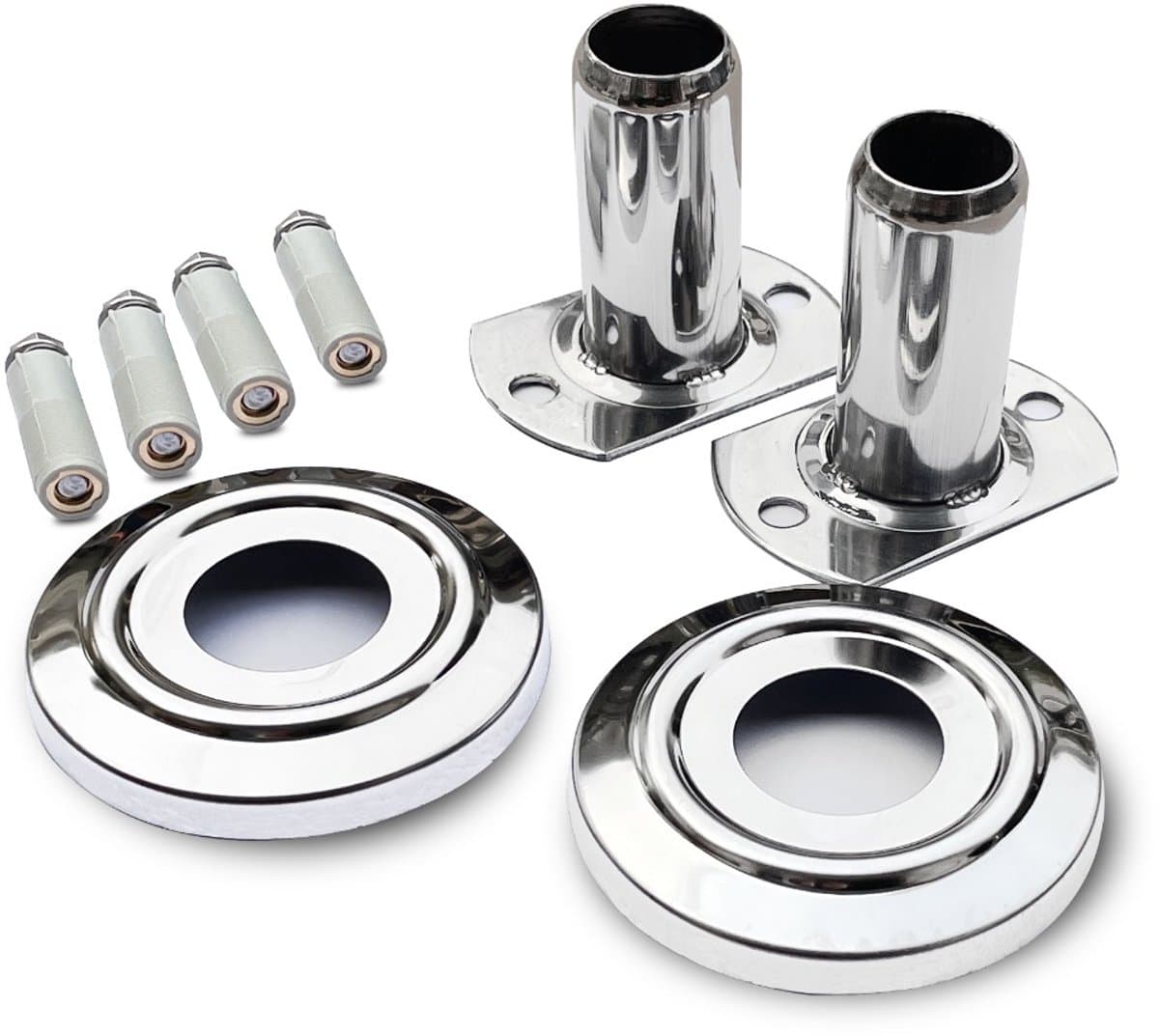 W'eau RVS Verankeringsset zwembadtrap - AISI 316