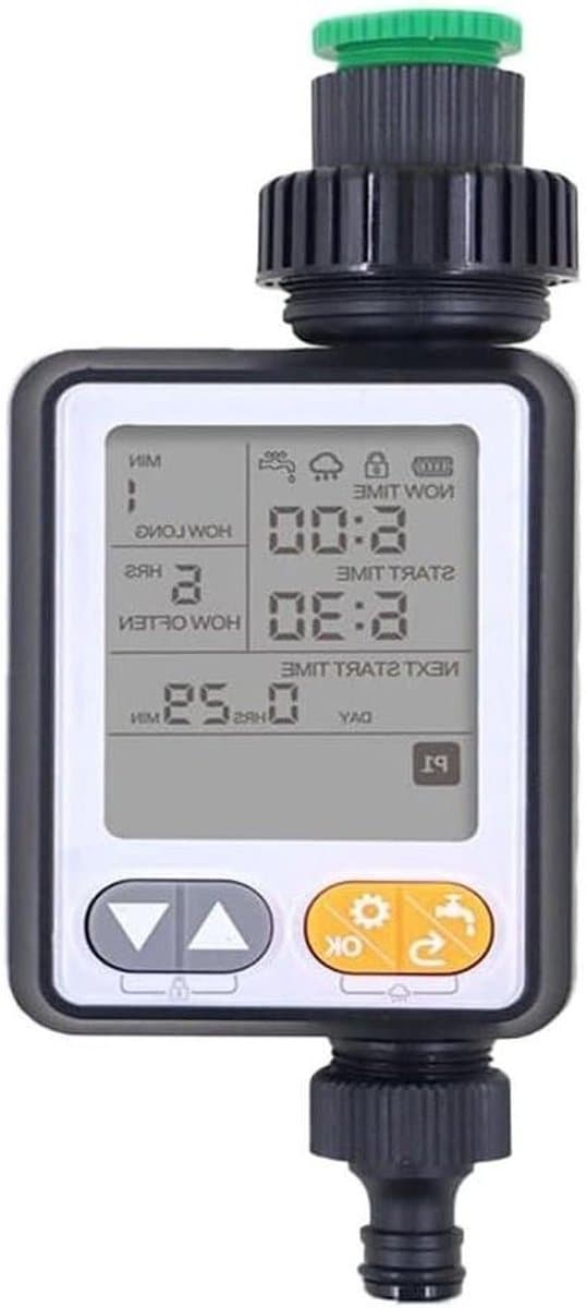 Automatische Sprinkler Timer - Irrigatie Controller - Tuin Water Geven - 10 Programma's Regenvertraging - IPX5 Waterdicht - Zwart