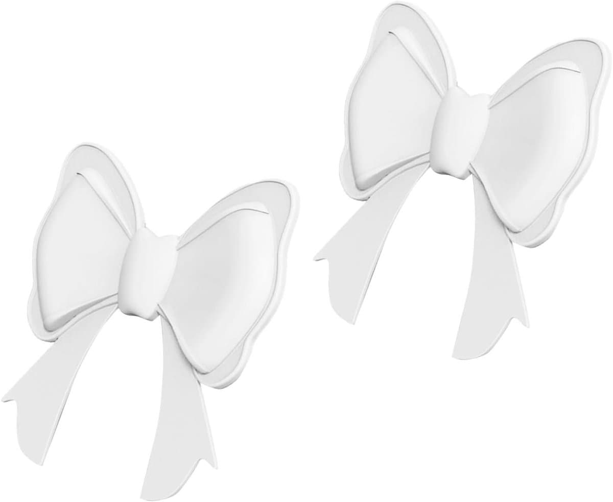 Koptelefoon Decoratie - Siliconen Clips - Uiterlijk Verbeteren - 3D Ontwerp - 2 Stuks - Wit