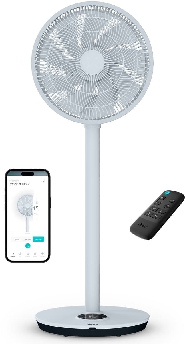 Duux Whisper Flex 2 - Smart Statiefventilator - Staande Ventilator Geruisloos - Ice Blue