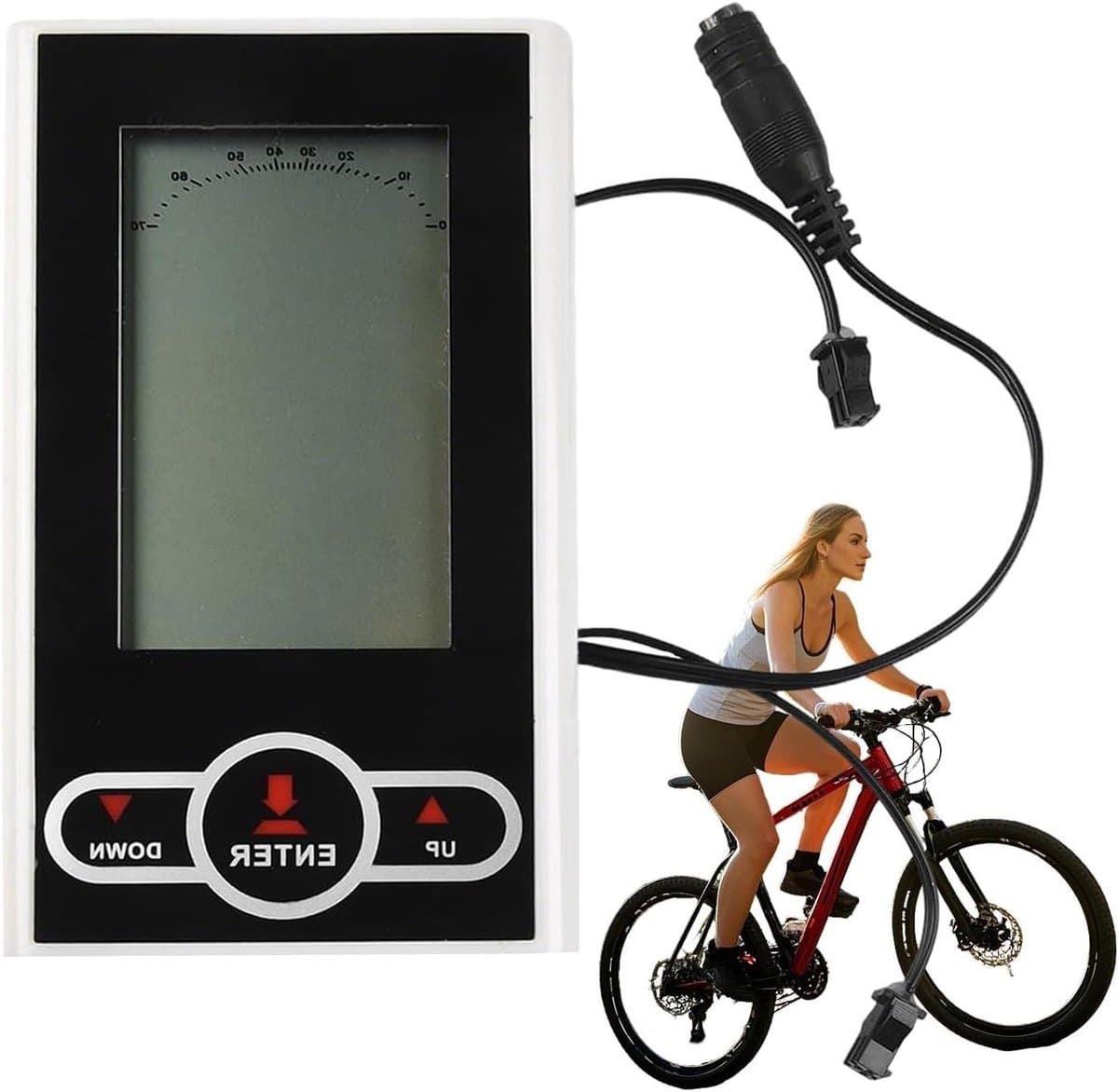 Fiets snelheidsmeter - Fitness tracker - Thuis trainen - LCD display - 13.7 x 8 cm - Zwart
