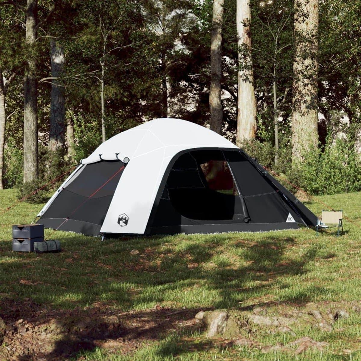 Dompel Familietent - Camping Koepeltent - Kamperen en Reizen - Verduisterend Slaapcomfort - 6 Personen - Wit