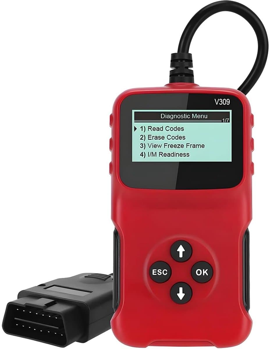 Jhubersproducts - Diagnostische Scan Tool - OBD2 Scanner - Auto Foutcode Lezer - Rood - Motor Diagnostische Tool - Universeel - Geschikt voor Alle Aut