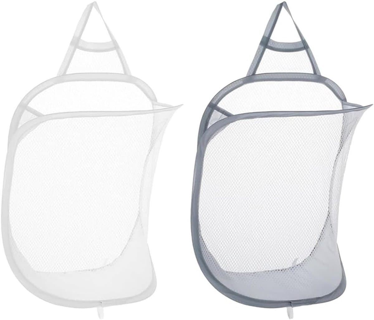 Hanging Wasmanden Set van 2, Opvouwbare Manden voor Vuile Kleding, Ideaal voor Thuis, Hotel en Kamperen, Ruimtebesparende Mesh Organizers