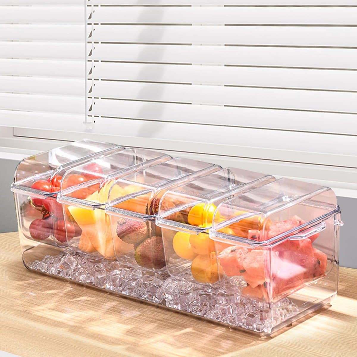 Dailygoods- Opbergcontainers 5-delig - Koelkast Organizer - Transparante Plastic Dozen - Voedselopslag - Duurzaam - Geschikt voor Koelkast/Pantry