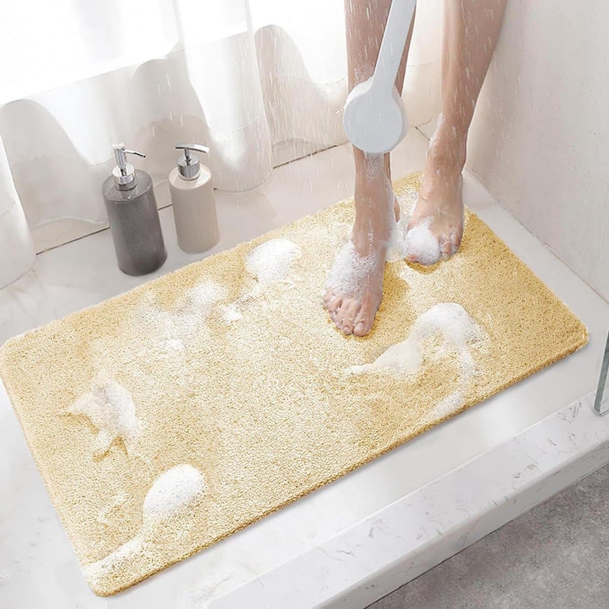 Badmat - Douchemat Comfort - Veilig Douchen - Anti-slip Onderkant - 40 x 60 cm - Beige