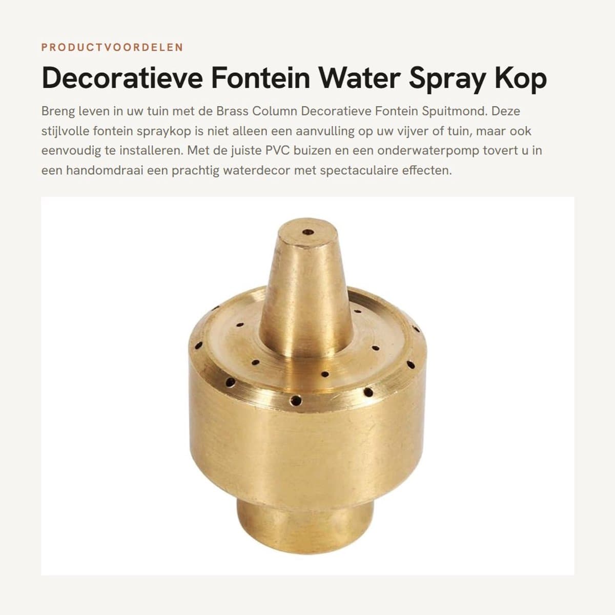 Dailygoods- Fontein - Decoratieve Fonteinspuitmond - Gemakkelijk te installeren - Verschillende maten - Porous Scattering - Waterstraal effect