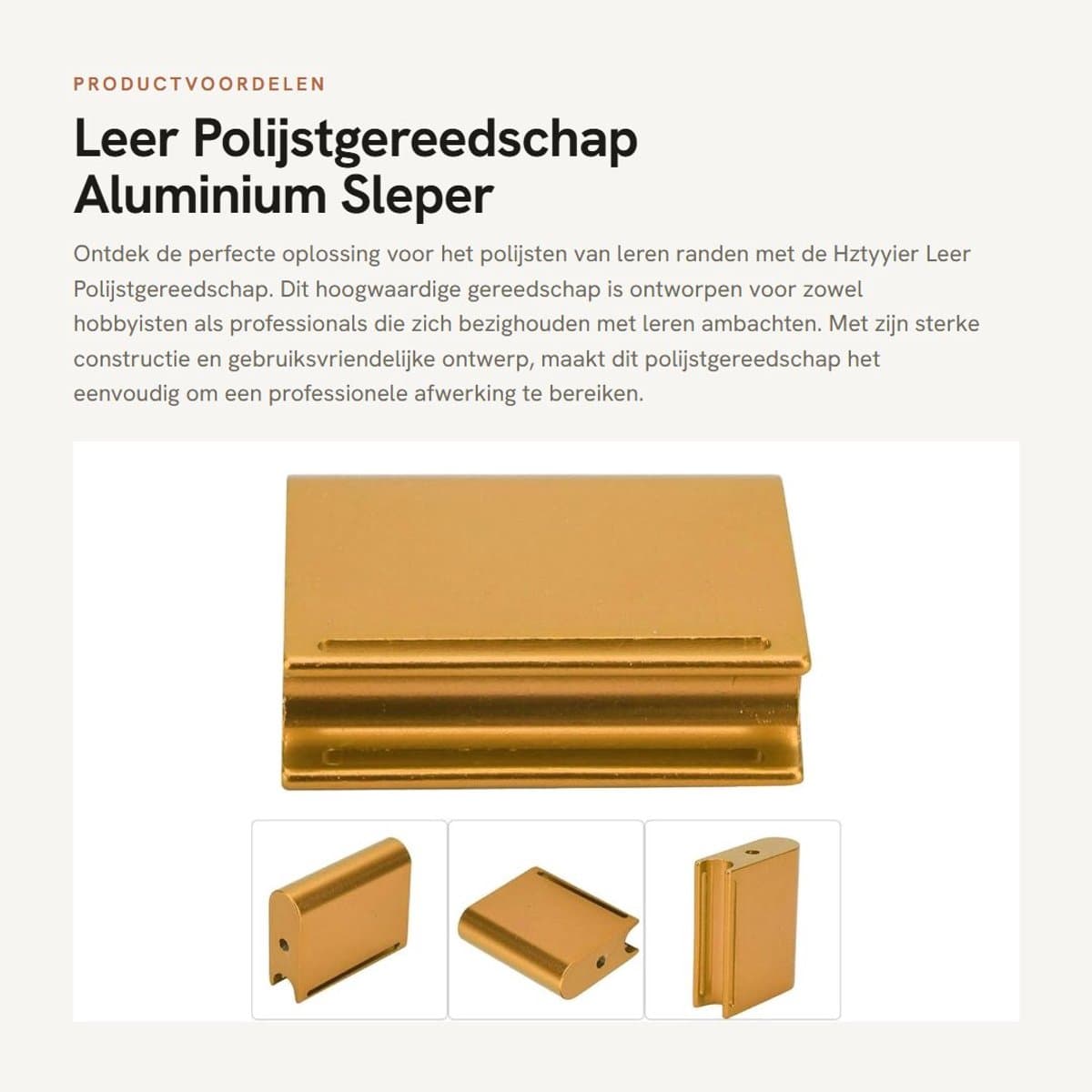 Dailygoods- Leerbewerkingstools Aluminium Legering - Polijstgereedschap - Schuurtool - Voor Leerbewerking - DIY Leerprojecten - Effectief en Gebruiksvriendelijk - Leerpolijsttool