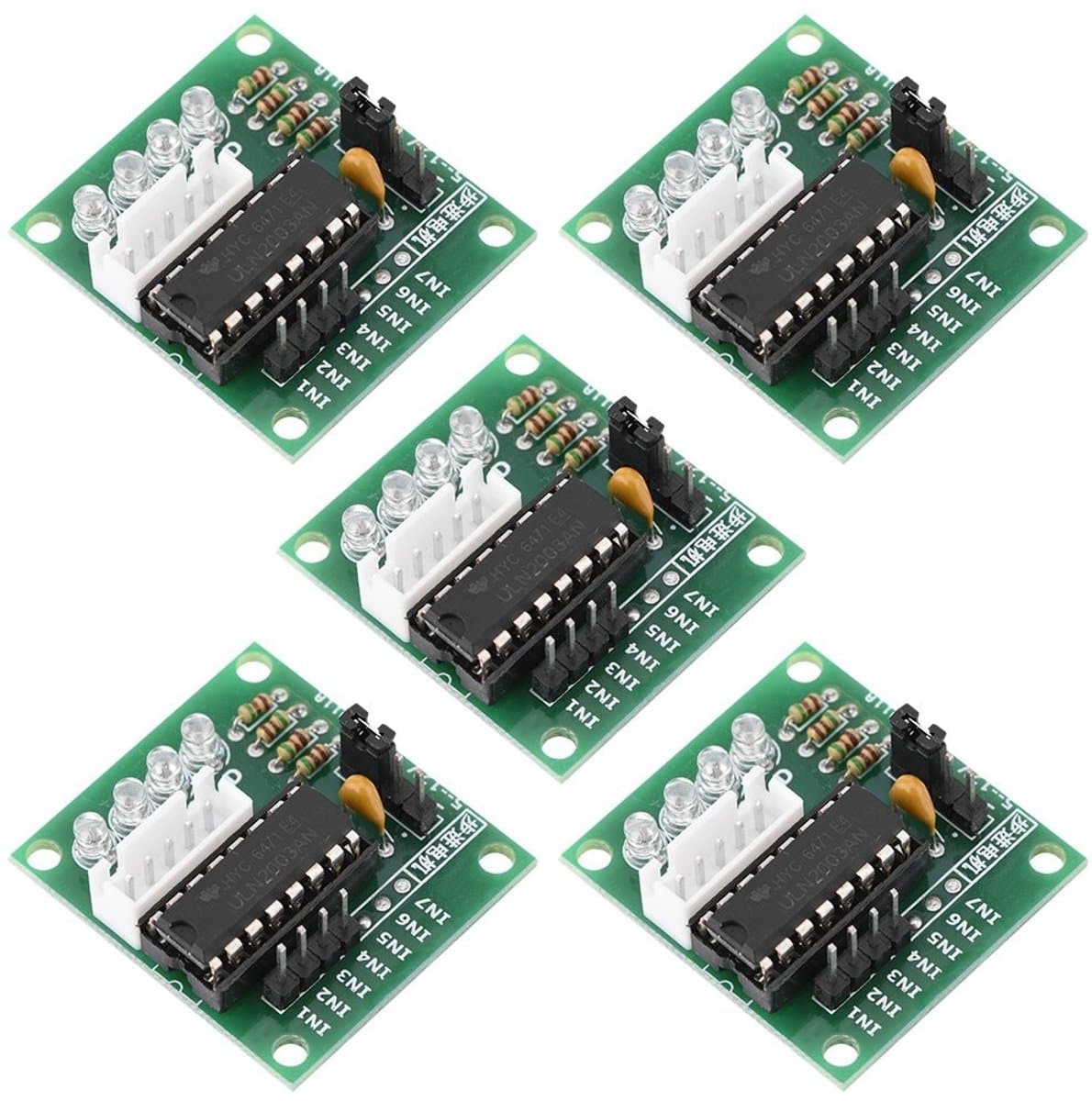 SPHProducts - ULN2003 stepper module - 5pcs - Plug-and-play interface - Stapsgewijze motorbesturing - LED-statusindicator - Geschikt voor 3D-printers