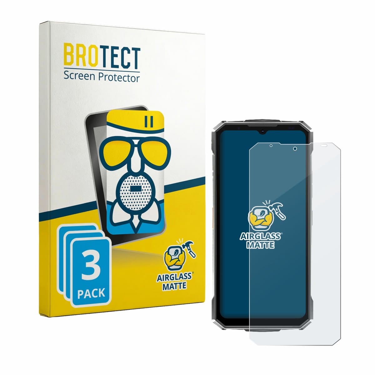 BROTECT - Screenprotector voor Doogee Fire 7 Ultra - Folie Beschermfolie Beschermglas matte 3 Stuks