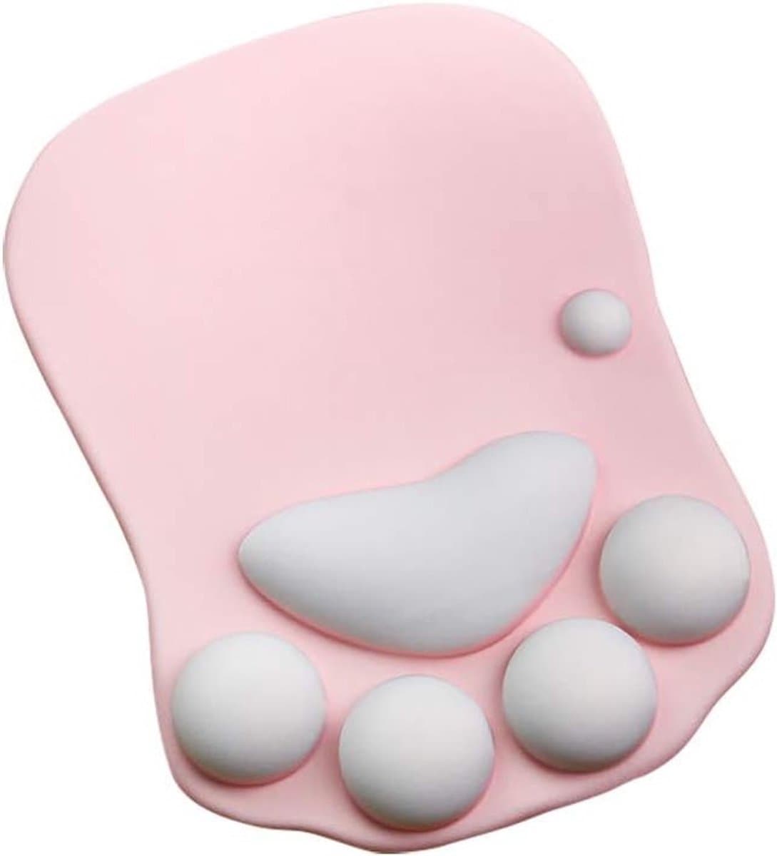 Schattige muismat met polssteun van siliconen, comfortabele kussens voor langdurig gebruik en ergonomisch ontwerp