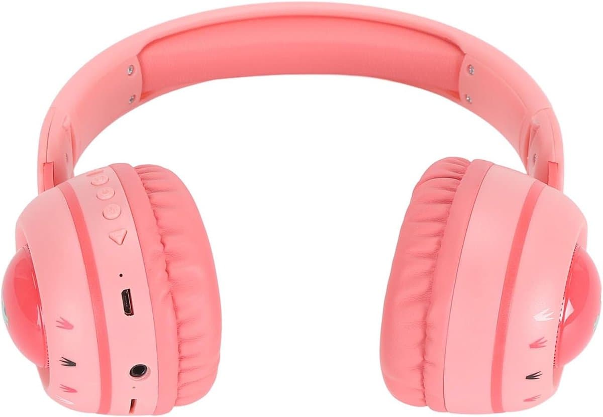 Kinder Hoofdtelefoon - Draadloze Koptelefoon - Muziek en Leren - Volumebegrenzer 90dB - 15 uur Batterij - Met RGB Licht
