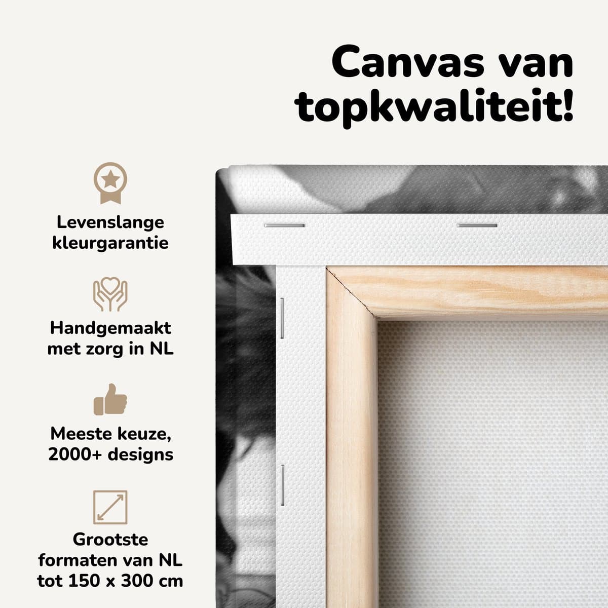 Canvas schilderij 90x60 cm - Wanddecoratie Koeien - Hooi - Portret - Muurdecoratie woonkamer - Slaapkamer decoratie - Kamer accessoires - Schilderijen op canvas