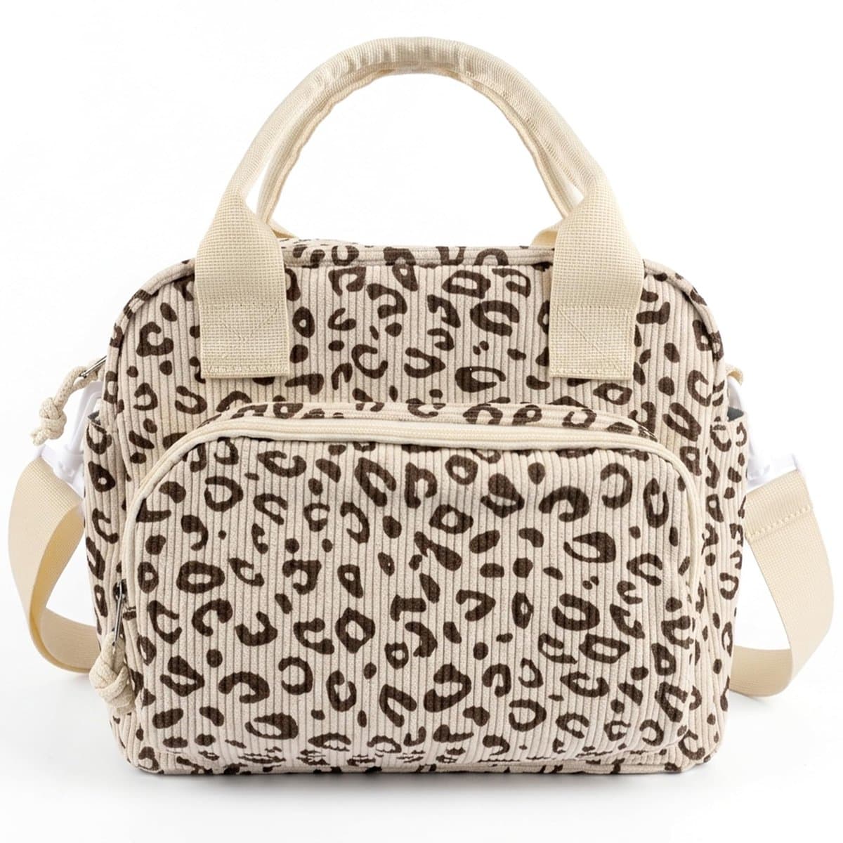 Namajunas - Koeltasje klein - Koeltas 12L - Lunchtas dames - Geïsoleerde tas van ribfluweel - Levensmiddelenecht PEVA-voering - 5-vaks tote bag met afneembare schouderriem - Schoudertas voor kantoor, werk, picknick - Stijlvol en duurzaam