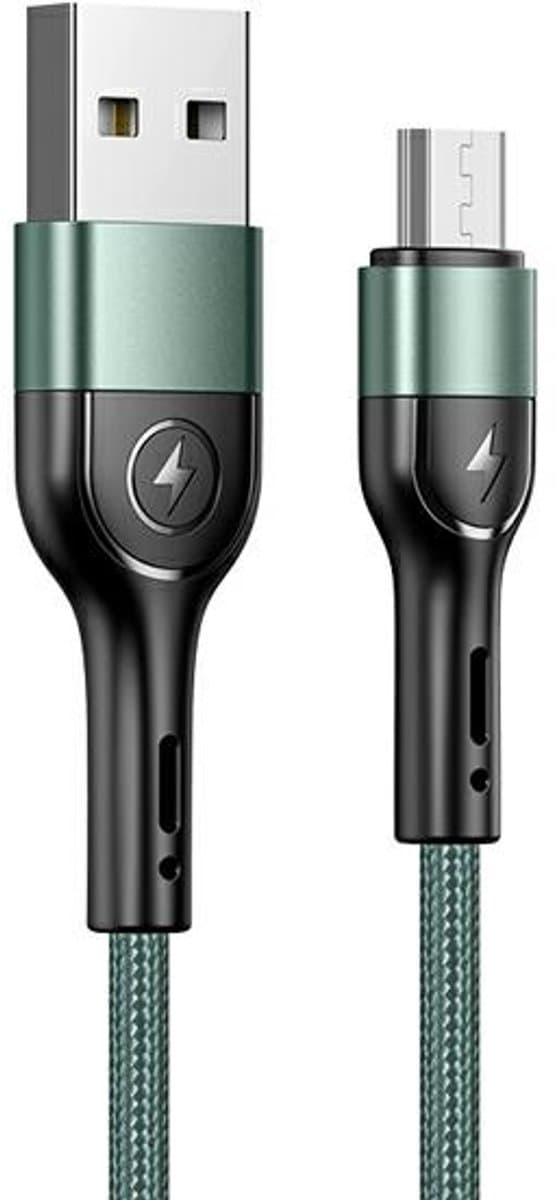 USAMS U55 Serie - Micro USB Kabel - 1 meter - Snelladen - Groen