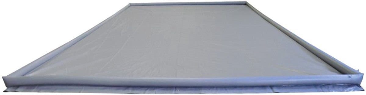 Happy Rhino - Grondzeil met Opblaasbare Rand - 300 x 550 cm - Grijs - Gronddoek - PVC - PVC grondzeilen