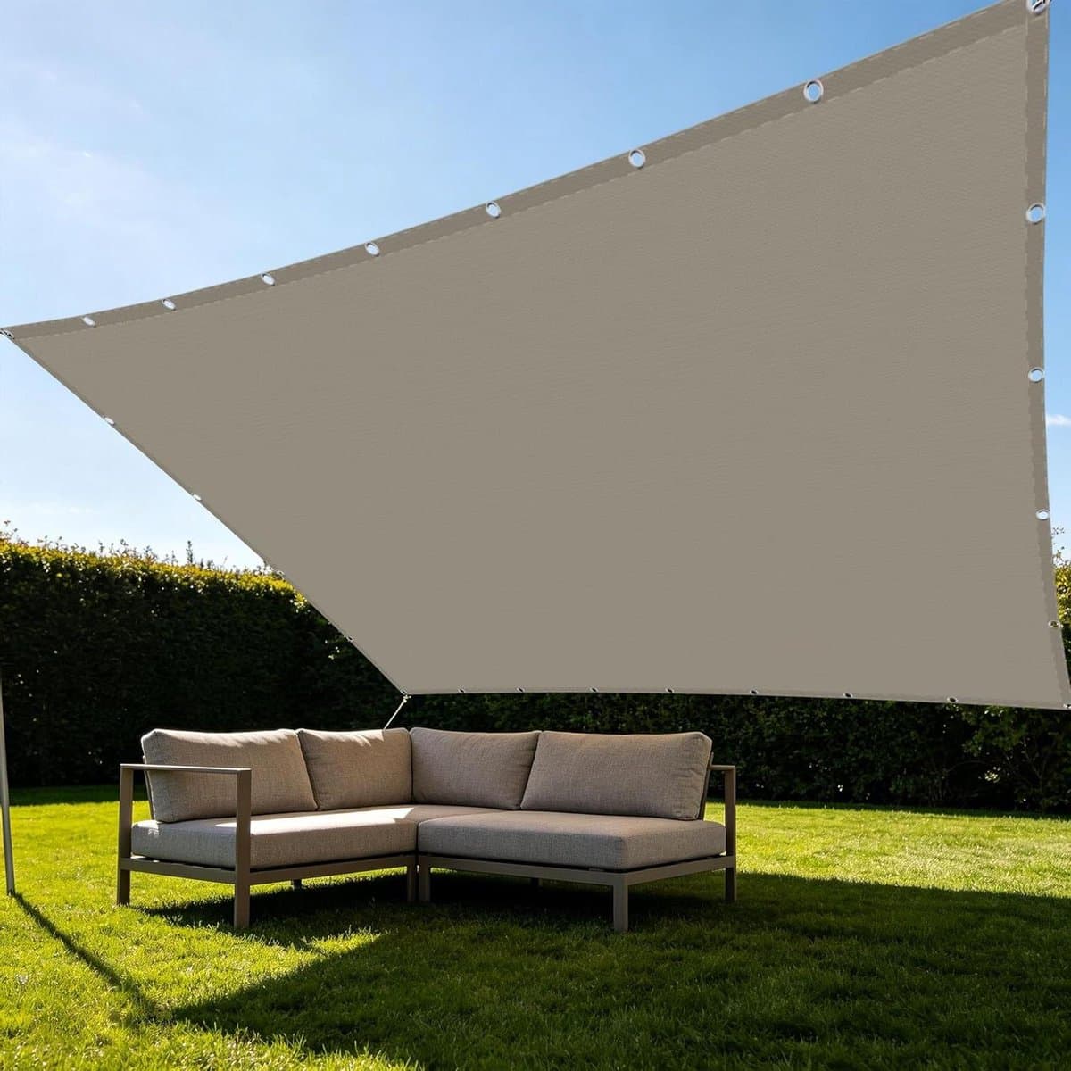 Schaduwzeil Waterdicht - Zonwering Rechthoekig - Buitenruimte Creëren - UV Blokkerend - 90 x 500 cm - Taupe