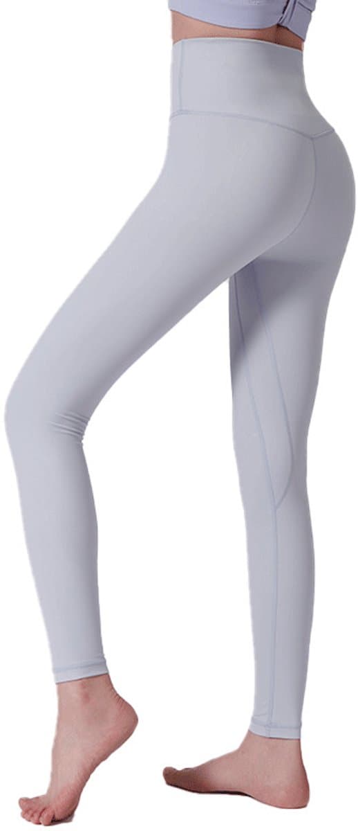Leggings voor Vrouwen - Hoge Taille met Buikcontrole en Blickdicht - Voor Sport, Yoga en Gym - Voor Vrouwen en Meisjes - Sportlegging - 1 Stuk -neushoorngrijs, L