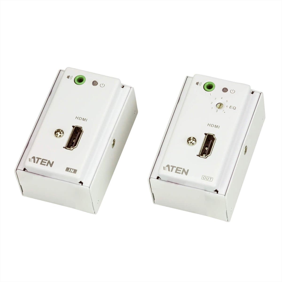 ATEN HDMI/Audio Cat 5-verlenger met MK-muurplaat (1080p bij 40 m)