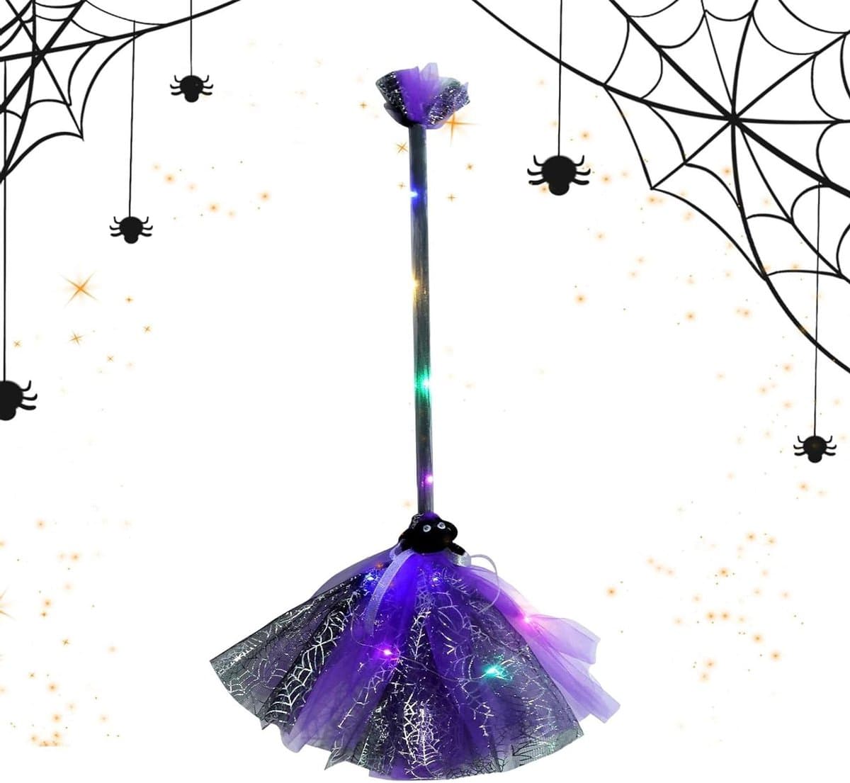 Heksenbezem Kostuum - Cosplay Rekwisiet - Halloween Decoratie - LED Lichtgevend - 45 x 8 x 6 cm - Niet gespecificeerd