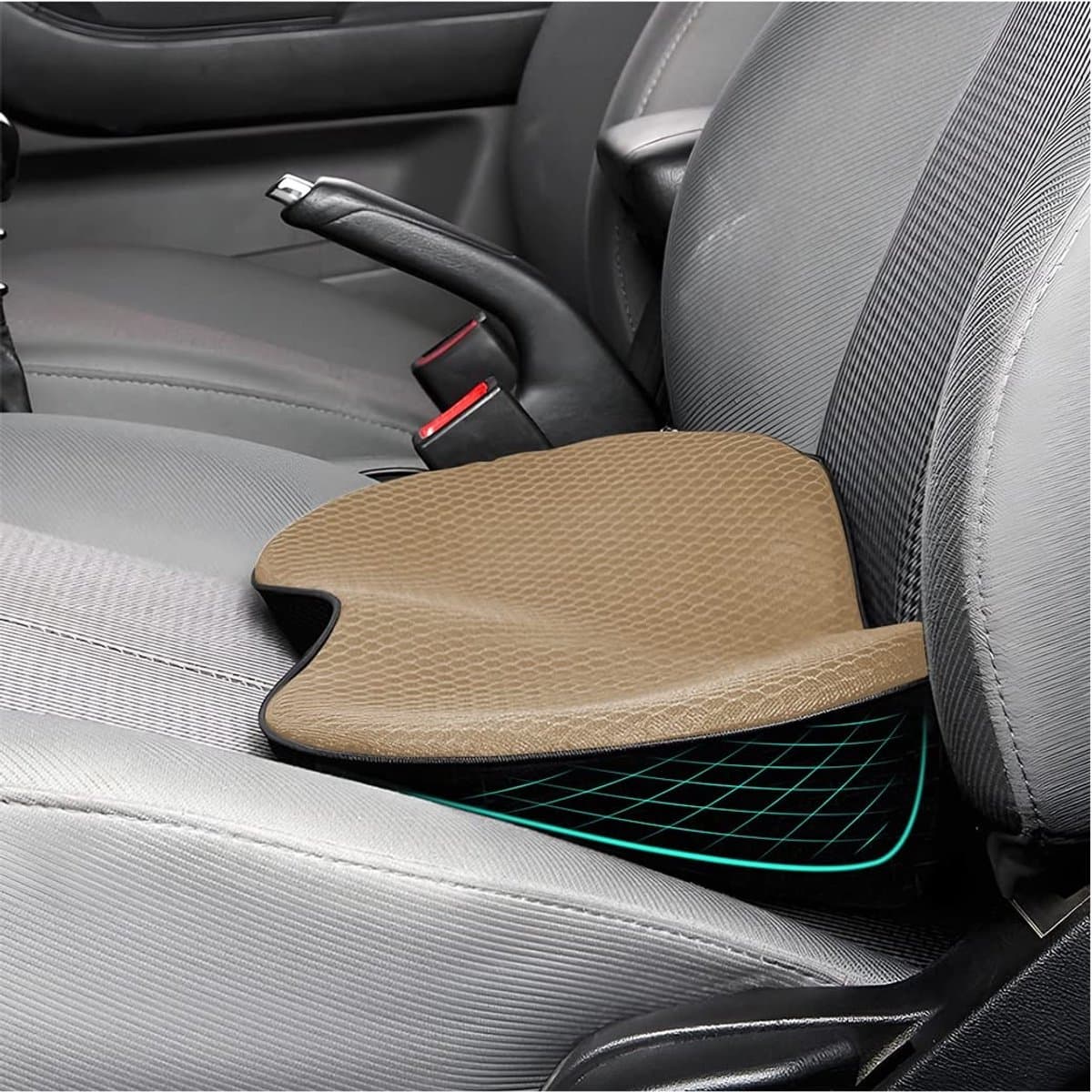 Dailygoods- Autostoelkussen Geheugenfoam - Wigkussen - Zitkussen