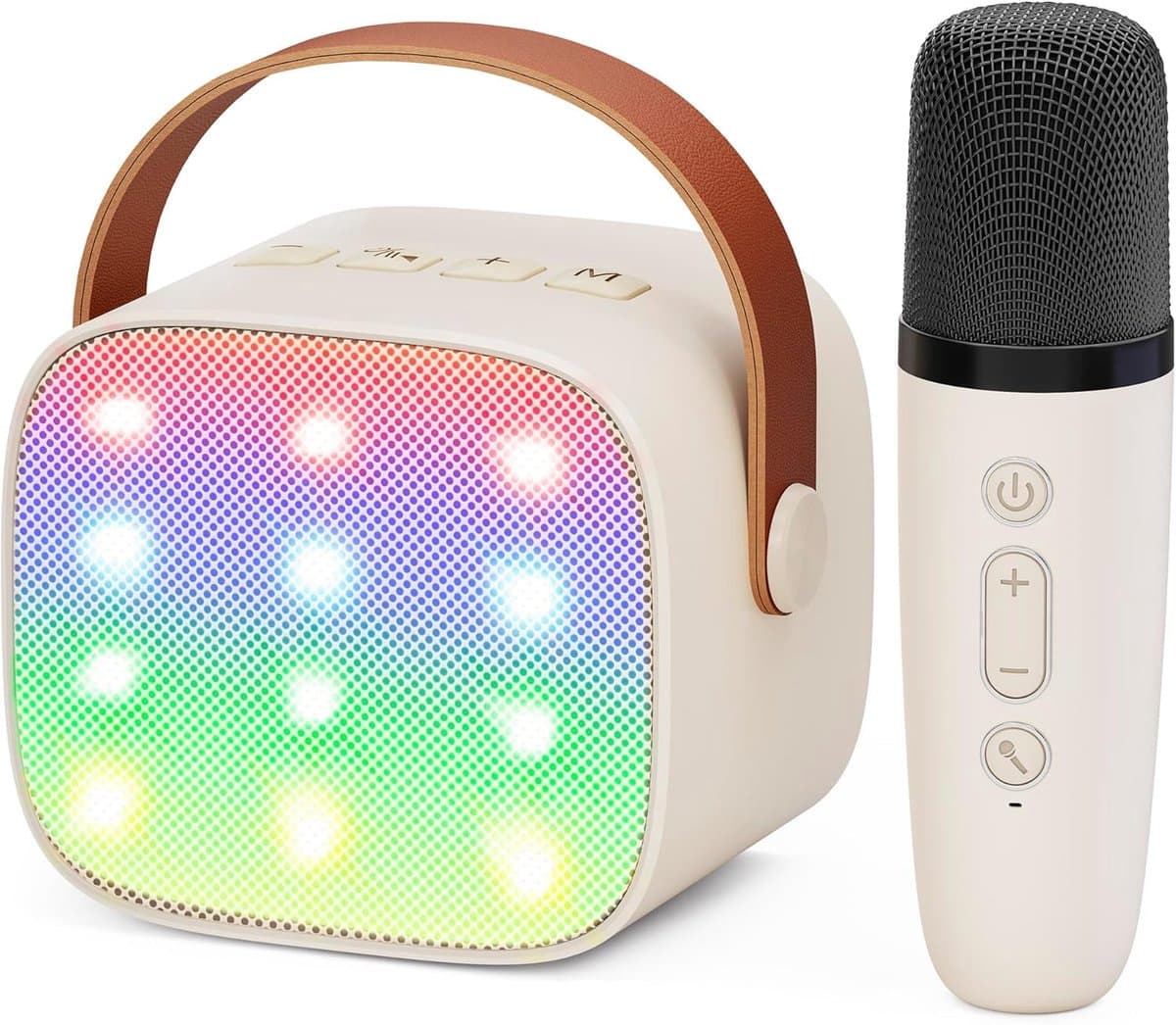 Karaoke Microfoon - Draagbare Speaker - Muziek Spelen - Magische Stemmen - 0.45 kg - Geel