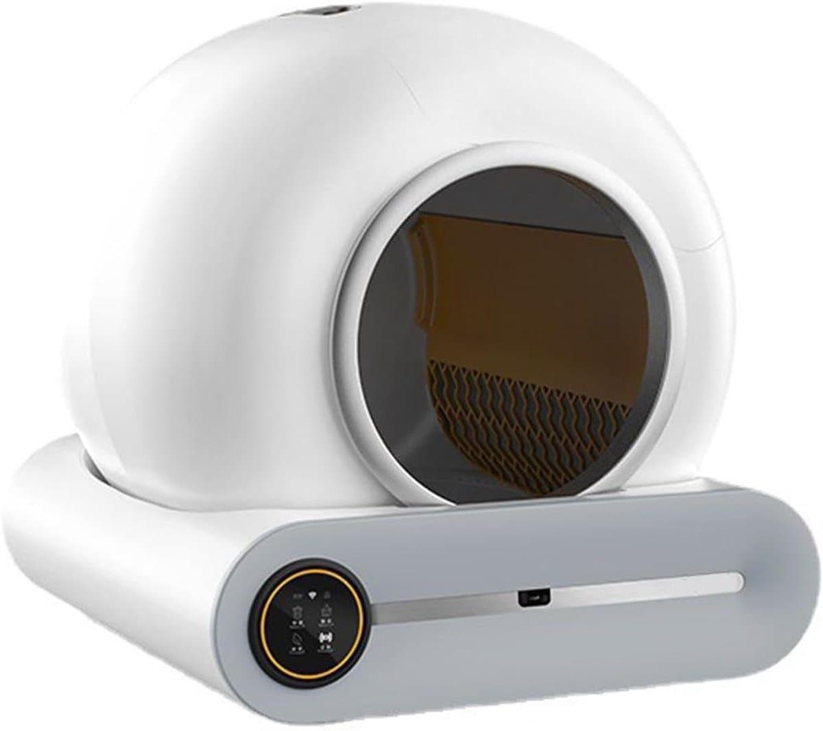 Automatische Zelfreinigende Kattenbak Voor Meerdere Katten Met App-Bediening, Geurbestrijding, Gezondheidsmonitoring, Extra Grote Capaciteit Van 65 Liter, Slimme Kattenbak