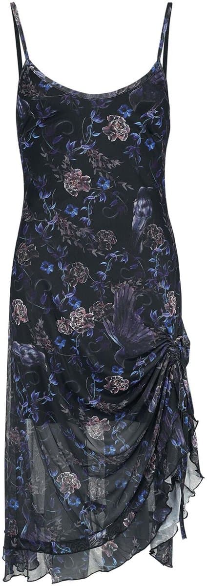 Jawbreaker Purple Night Crows Mesh Midi Dames Midi-jurk - meerkleurig - 3XL