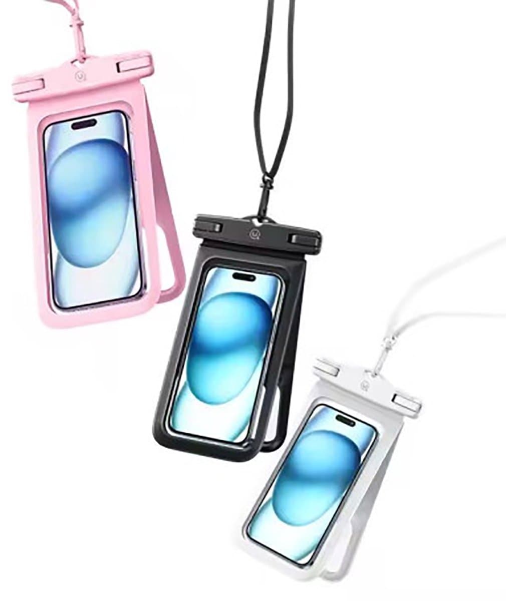 Usams, IP68 Waterdichte 7” Smartphonehoes met dubbele zak, Wit