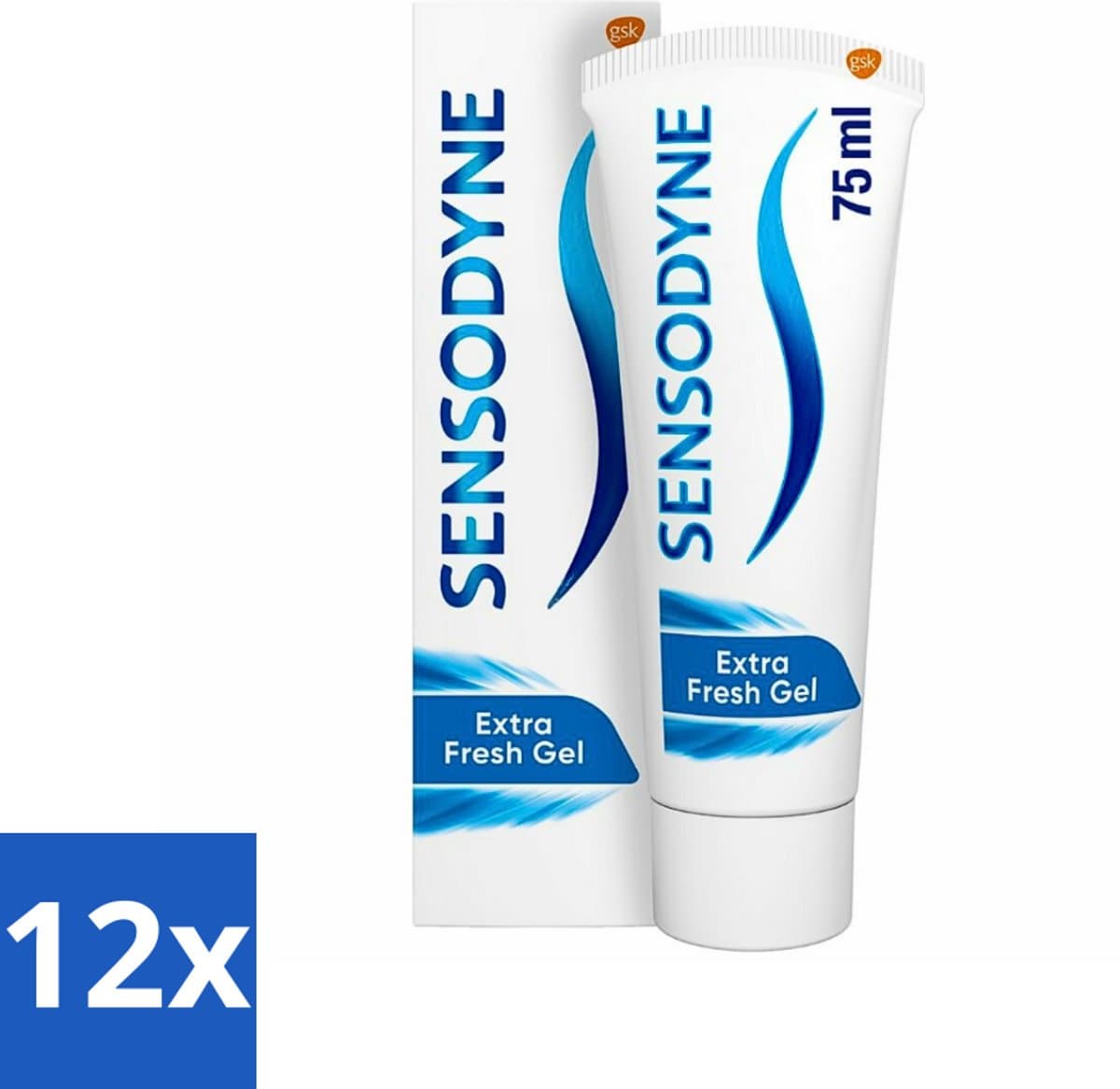 Sensodyne - Tandpasta - Extra Fresh Gel - Voor Gevoelige Tanden - 75 ml - Voordeelverpakking - 12 stuks