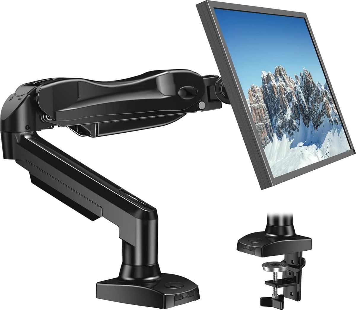 Ergonomische Monitorarm voor 17 tot 30 Inch Schermen - 360° Draaibaar en Volledig Instelbaar