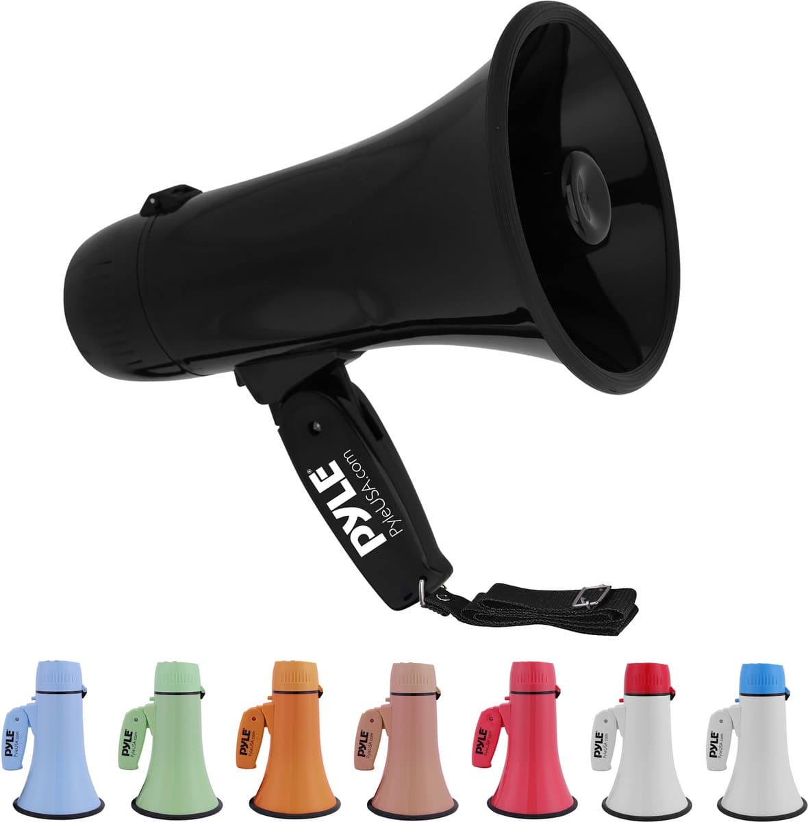 Pyle Megafoon Luidspreker - 20 Watt PA Bullhorn- Draagbare Luidspreker met Sirene en Verstelbaar Volume