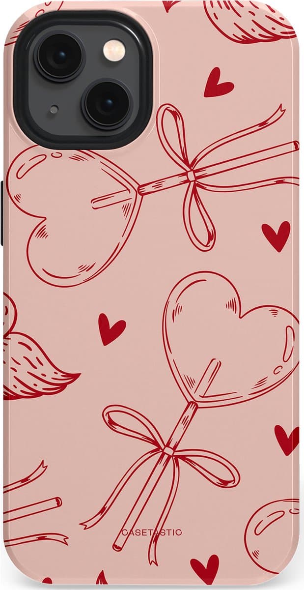 Casetastic Hoesje Geschikt voor Apple iPhone 13 Magsafe - Stijlvolle Beschermende Duo-layer Case - Zoete strikjes