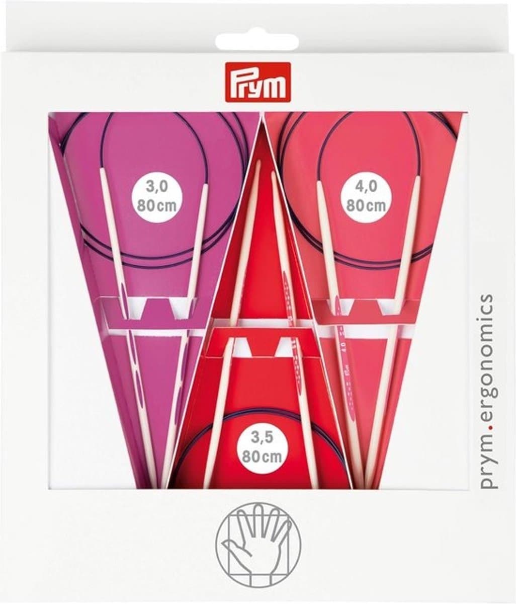 Ergonomische Rondbreinaalden Set 80cm (3.00-4.00mm) voor Comfortabel Breien