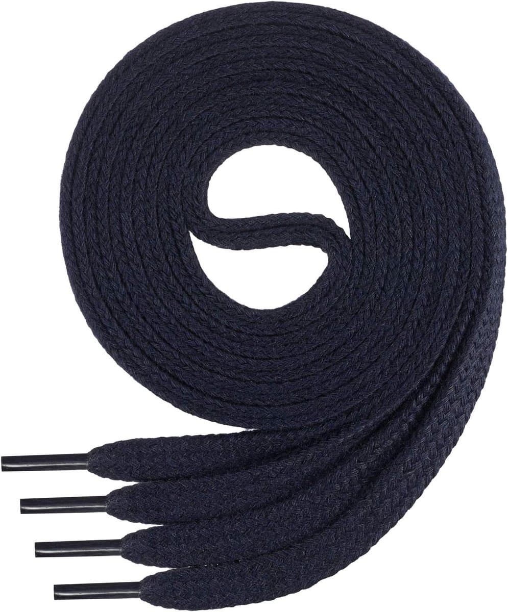 Ficchiano platte veterschoenen, 100% katoen, voor sneakers en sportschoenen, zeer scheurvast, ca. 7 mm breed, 45 cm - 200 cm lengte I Made in Europe