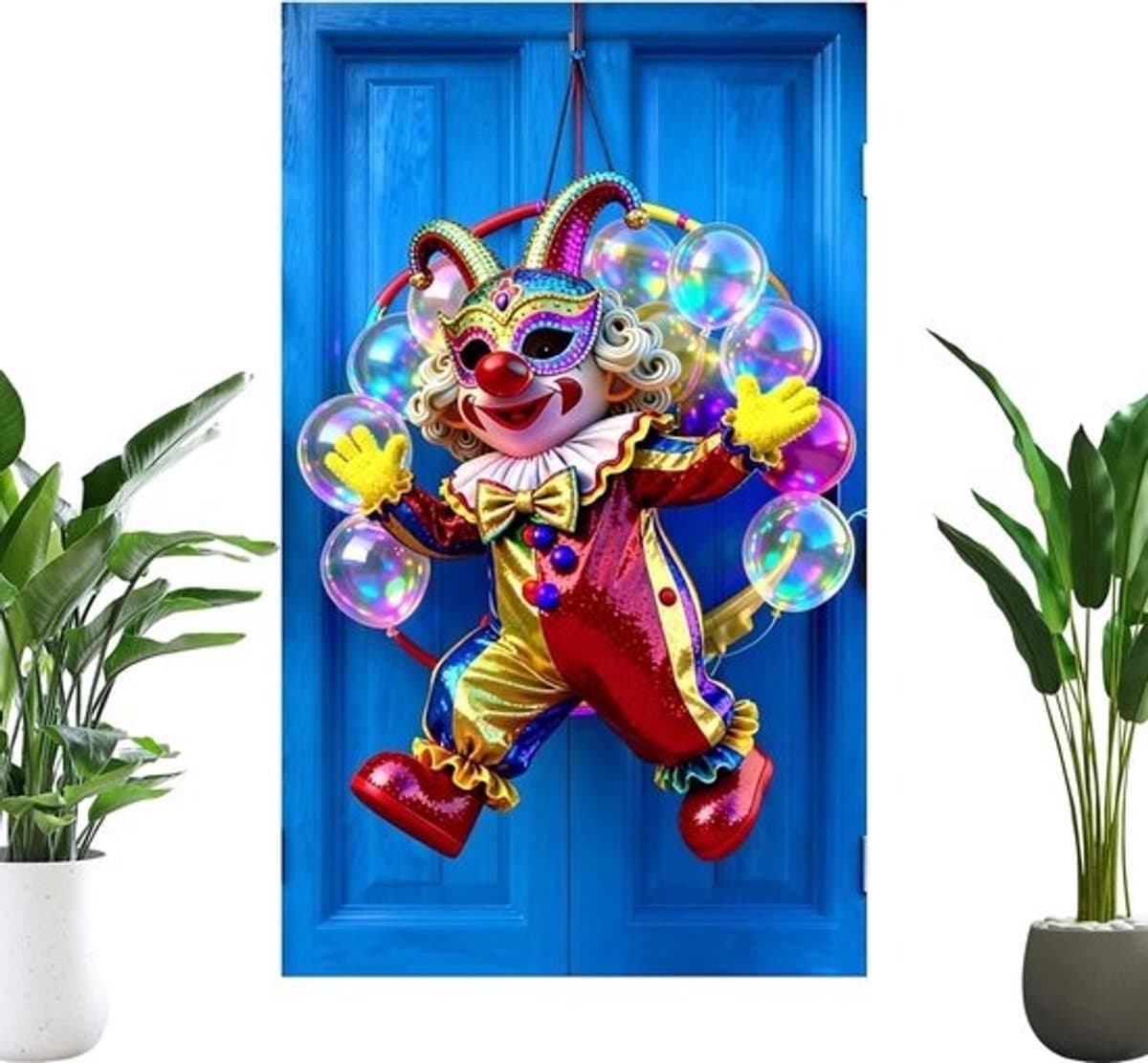 Carnavalsdeurbanner - Feestelijke versiering - Voor het aankleden van ruimtes - Fotografiedecor - 90 x 180 cm