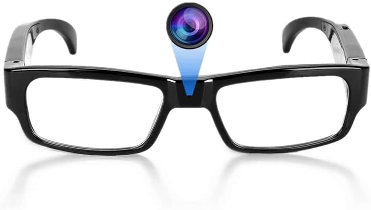 1080P HD-camerabril, Draagbare Opnamebril met Slimme Stabilisatie en Groothoeklens, 1,5 Uur Batterij voor Fietsen, Sport, First-person View-opname