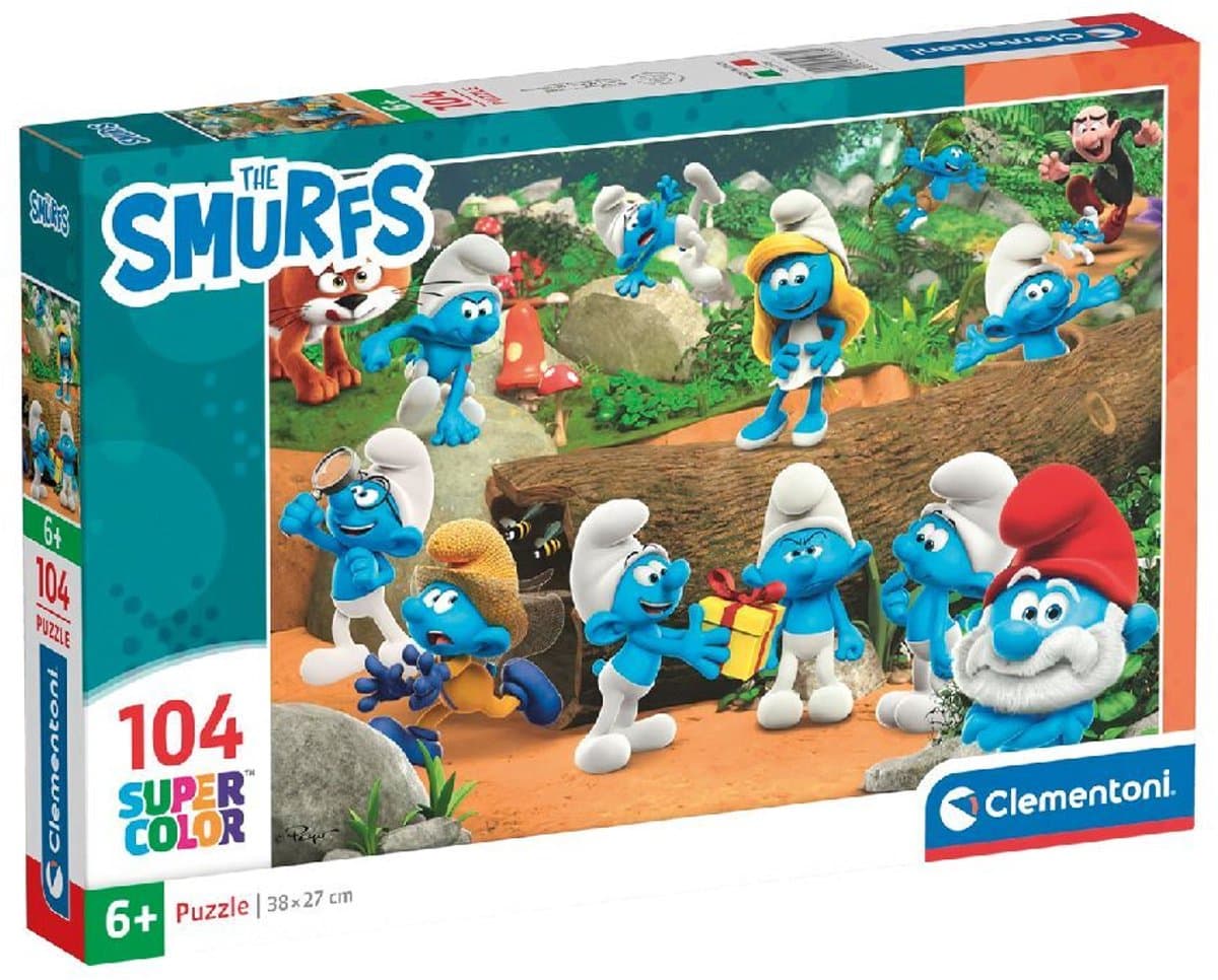 Clementoni De Smurfen puzzel - 104 stuks, 37,9 x 26,9 cm