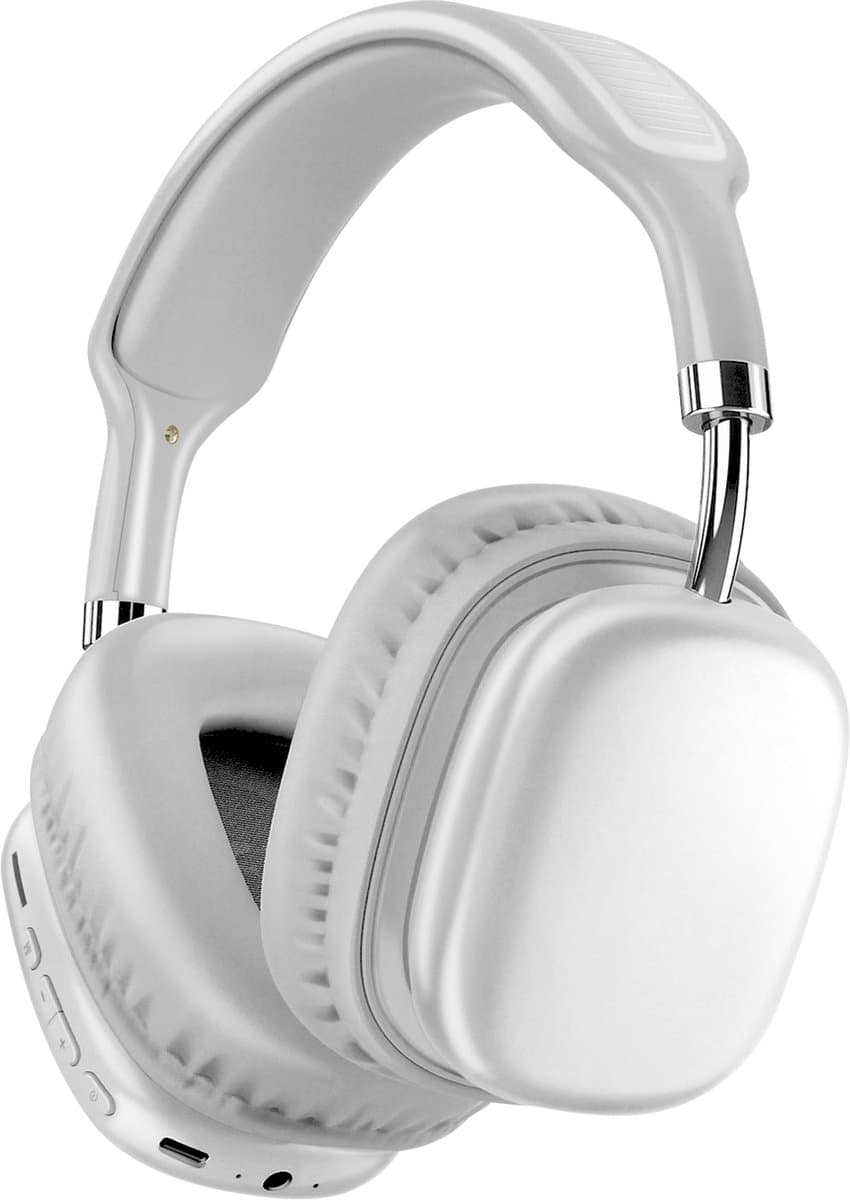 Hoco, Draadloze Bluetooth Hi-Fi hoofdtelefoon 46u met krachtige bassen, Zilver