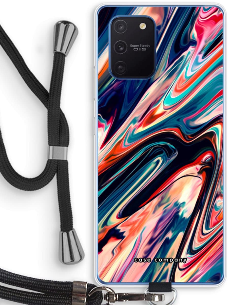 Case Company® - Hoesje met koord geschikt voor Samsung Galaxy Note 10 Lite hoesje met Koord - Quantum Being - Telefoonhoesje met Zwart Koord - Bescherming aan alle Kanten en Over de Schermrand