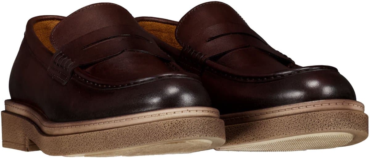 Melik - Schoenen Donkerbruin Melik Aquila Loafers Donkerbruin 41128